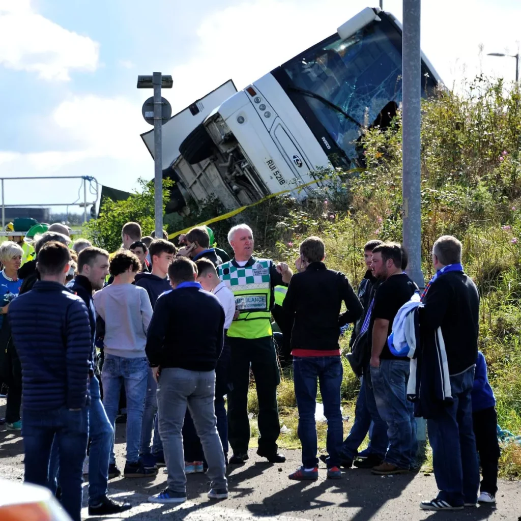 Mauchline-Rangers-supporters-bus-crashed-on-A76-at-Crossroads